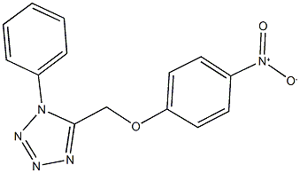 5-[({4-nitrophenyl}oxy)methyl]-1-phenyl-1H-tetraazole Struktur