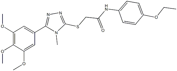 N-(4-ethoxyphenyl)-2-{[4-methyl-5-(3,4,5-trimethoxyphenyl)-4H-1,2,4-triazol-3-yl]sulfanyl}acetamide Structure