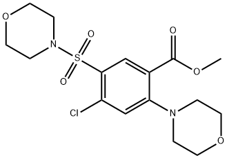 methyl 4-chloro-2-(4-morpholinyl)-5-(4-morpholinylsulfonyl)benzoate Structure