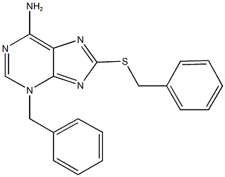 3-benzyl-8-(benzylsulfanyl)-3H-purin-6-amine Struktur