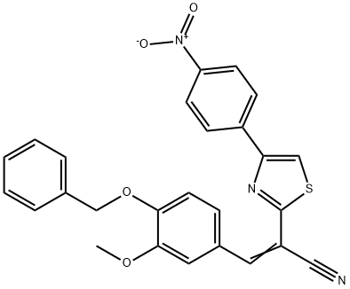 333414-01-0 3-[4-(benzyloxy)-3-methoxyphenyl]-2-(4-{4-nitrophenyl}-1,3-thiazol-2-yl)acrylonitrile