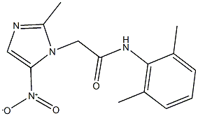 N-(2,6-dimethylphenyl)-2-{5-nitro-2-methyl-1H-imidazol-1-yl}acetamide Structure