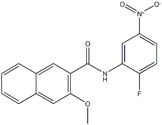 N-{2-fluoro-5-nitrophenyl}-3-methoxy-2-naphthamide Structure