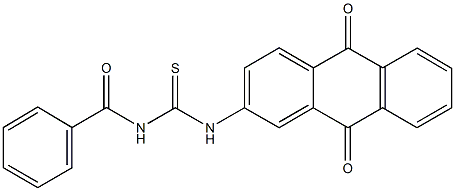 N-benzoyl-N'-(9,10-dioxo-9,10-dihydro-2-anthracenyl)thiourea Struktur