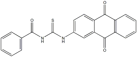 N-benzoyl-N'-(9,10-dioxo-9,10-dihydro-2-anthracenyl)thiourea Structure