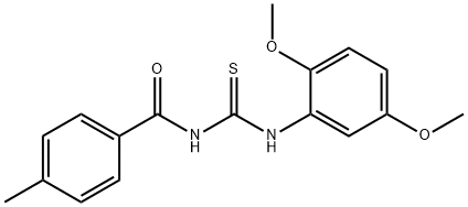 333414-92-9 N-(2,5-dimethoxyphenyl)-N'-(4-methylbenzoyl)thiourea