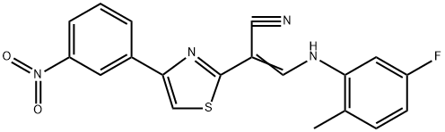 3-(5-fluoro-2-methylanilino)-2-(4-{3-nitrophenyl}-1,3-thiazol-2-yl)acrylonitrile|