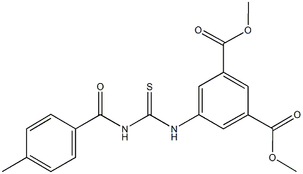 dimethyl 5-({[(4-methylbenzoyl)amino]carbothioyl}amino)isophthalate Struktur