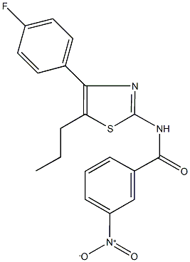 N-[4-(4-fluorophenyl)-5-propyl-1,3-thiazol-2-yl]-3-nitrobenzamide Struktur