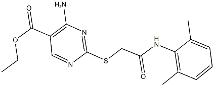 ethyl 4-amino-2-{[2-(2,6-dimethylanilino)-2-oxoethyl]sulfanyl}-5-pyrimidinecarboxylate,333415-88-6,结构式