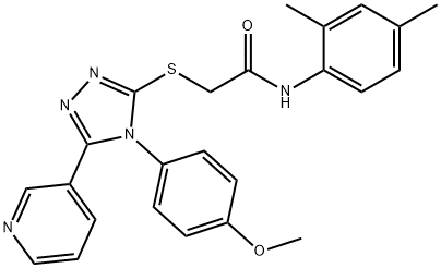 N-(2,4-dimethylphenyl)-2-{[4-(4-methoxyphenyl)-5-(3-pyridinyl)-4H-1,2,4-triazol-3-yl]sulfanyl}acetamide Structure