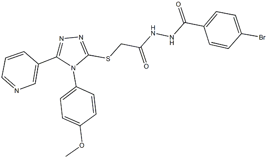 N'-(4-bromobenzoyl)-2-{[4-(4-methoxyphenyl)-5-(3-pyridinyl)-4H-1,2,4-triazol-3-yl]sulfanyl}acetohydrazide Structure