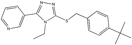 4-tert-butylbenzyl 4-ethyl-5-(3-pyridinyl)-4H-1,2,4-triazol-3-yl sulfide 化学構造式