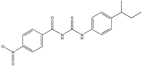 N-(4-sec-butylphenyl)-N'-{4-nitrobenzoyl}thiourea Structure