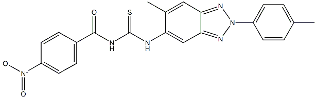 333419-86-6 N-{4-nitrobenzoyl}-N'-[6-methyl-2-(4-methylphenyl)-2H-1,2,3-benzotriazol-5-yl]thiourea