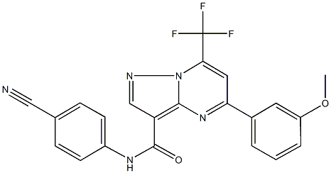 N-(4-cyanophenyl)-5-(3-methoxyphenyl)-7-(trifluoromethyl)pyrazolo[1,5-a]pyrimidine-3-carboxamide Structure