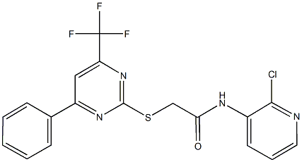 N-(2-chloropyridin-3-yl)-2-{[4-phenyl-6-(trifluoromethyl)pyrimidin-2-yl]sulfanyl}acetamide Structure