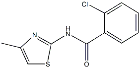 2-chloro-N-(4-methyl-1,3-thiazol-2-yl)benzamide Structure