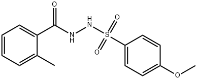 4-methoxy-N'-(2-methylbenzoyl)benzenesulfonohydrazide 化学構造式