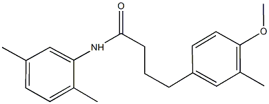 N-(2,5-dimethylphenyl)-4-(4-methoxy-3-methylphenyl)butanamide,333435-13-5,结构式