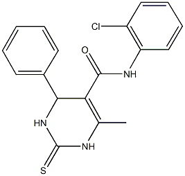 N-(2-chlorophenyl)-6-methyl-4-phenyl-2-thioxo-1,2,3,4-tetrahydro-5-pyrimidinecarboxamide Structure