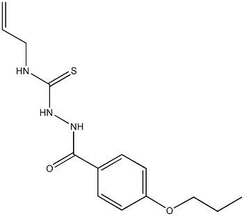 N-allyl-2-(4-propoxybenzoyl)hydrazinecarbothioamide 化学構造式