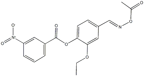 4-{[(acetyloxy)imino]methyl}-2-ethoxyphenyl 3-nitrobenzoate 化学構造式