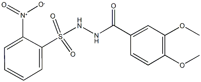 N'-(3,4-dimethoxybenzoyl)-2-nitrobenzenesulfonohydrazide 结构式