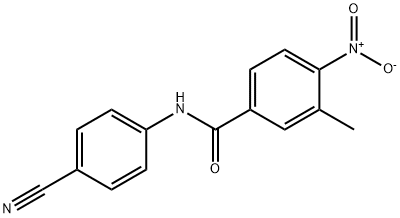 N-(4-cyanophenyl)-4-nitro-3-methylbenzamide Struktur