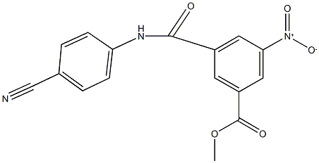 methyl 3-[(4-cyanoanilino)carbonyl]-5-nitrobenzoate Struktur