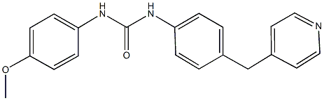 N-(4-methoxyphenyl)-N'-[4-(4-pyridinylmethyl)phenyl]urea,333442-68-5,结构式