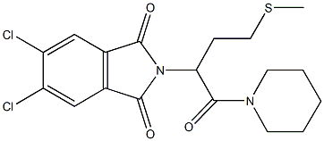 5,6-dichloro-2-[3-(methylsulfanyl)-1-(1-piperidinylcarbonyl)propyl]-1H-isoindole-1,3(2H)-dione Struktur