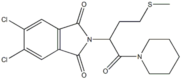 5,6-dichloro-2-[3-(methylsulfanyl)-1-(1-piperidinylcarbonyl)propyl]-1H-isoindole-1,3(2H)-dione Structure