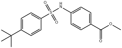 methyl 4-{[(4-tert-butylphenyl)sulfonyl]amino}benzoate Struktur