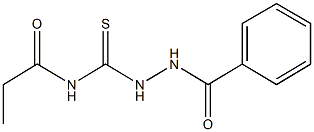 N-[(2-benzoylhydrazino)carbothioyl]propanamide 化学構造式