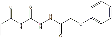 N-{[2-(phenoxyacetyl)hydrazino]carbothioyl}propanamide 结构式