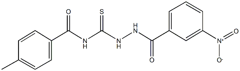 N-[(2-{3-nitrobenzoyl}hydrazino)carbothioyl]-4-methylbenzamide Structure