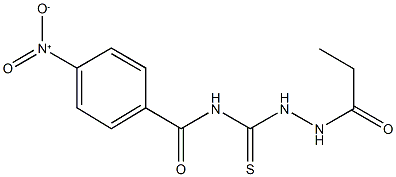 4-nitro-N-[(2-propionylhydrazino)carbothioyl]benzamide 化学構造式