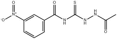N-[(2-acetylhydrazino)carbothioyl]-3-nitrobenzamide Struktur