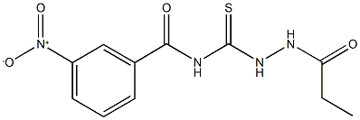 3-nitro-N-[(2-propionylhydrazino)carbothioyl]benzamide,333444-93-2,结构式