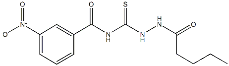 3-nitro-N-[(2-pentanoylhydrazino)carbothioyl]benzamide 结构式