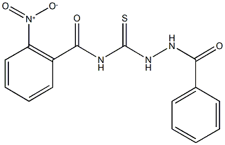 N-[(2-benzoylhydrazino)carbothioyl]-2-nitrobenzamide 化学構造式