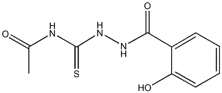 N-{[2-(2-hydroxybenzoyl)hydrazino]carbothioyl}acetamide Structure