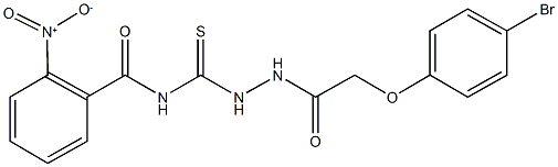 N-({2-[(4-bromophenoxy)acetyl]hydrazino}carbothioyl)-2-nitrobenzamide Structure