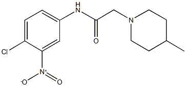 N-{4-chloro-3-nitrophenyl}-2-(4-methyl-1-piperidinyl)acetamide Structure