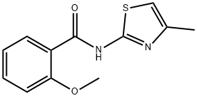 2-methoxy-N-(4-methyl-1,3-thiazol-2-yl)benzamide 化学構造式