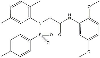 N-(2,5-dimethoxyphenyl)-2-{2,5-dimethyl[(4-methylphenyl)sulfonyl]anilino}acetamide Struktur