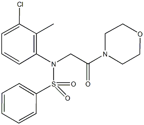 333446-56-3 N-(3-chloro-2-methylphenyl)-N-(2-morpholin-4-yl-2-oxoethyl)benzenesulfonamide