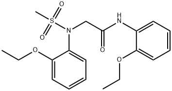 2-[2-ethoxy(methylsulfonyl)anilino]-N-(2-ethoxyphenyl)acetamide Struktur