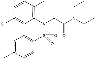 2-{5-chloro-2-methyl[(4-methylphenyl)sulfonyl]anilino}-N,N-diethylacetamide 结构式